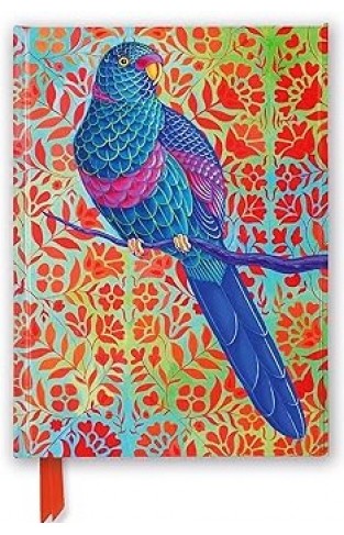 Jane Tattersfield Blue Parrot Foiled Journal Flame Tree Notebooks